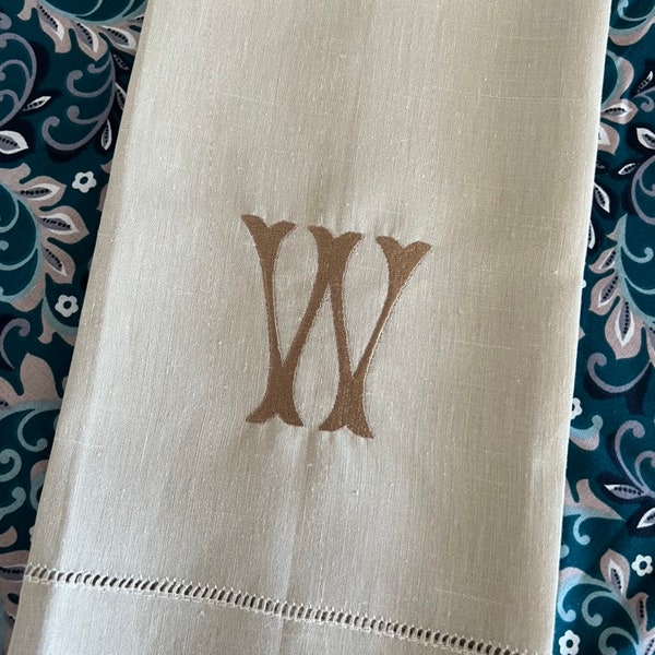 Personalized Bathroom Linen Hand Towel with Embroidered Initials or name Monogram| Unique Shower or Hostess Gift