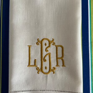 Personalize Bathroom Hand Towel Embroidered Monogram|Unique Wedding, Shower or Hostess Gift|