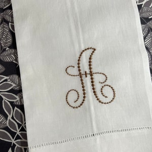 Personalized Bathroom Hand Towel with Embroidered Initials or Name Monogram|Unique Wedding , Shower gift