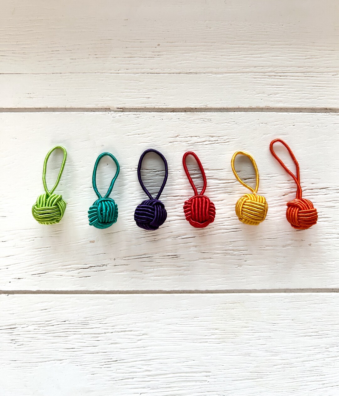 Colorful Yarn Ball Stitch Markers, Set of 6 Etsy