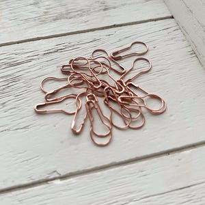 Metal bulb stitch markers, various colors, 20 markers