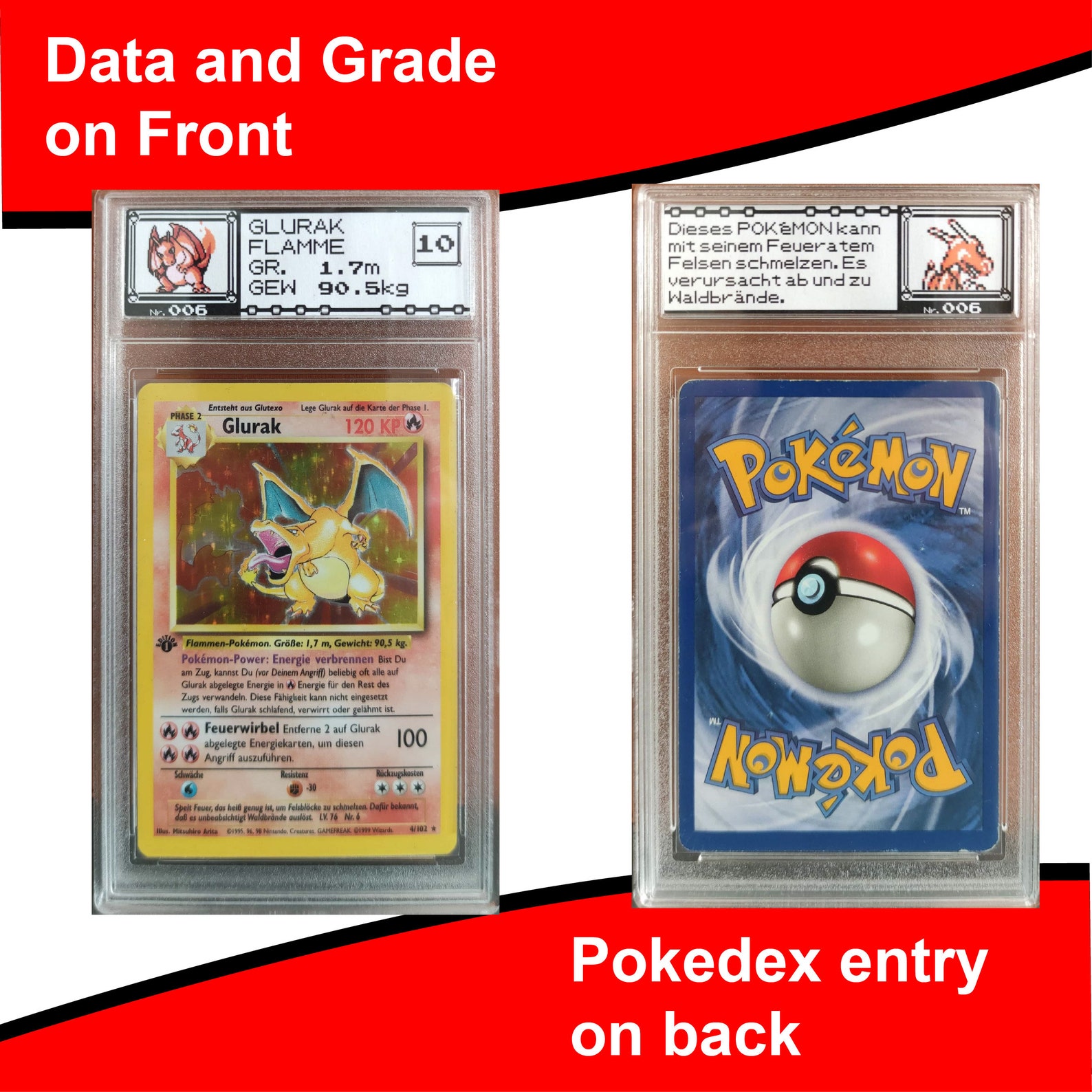 Pokemon Grading Case With Custom Pokedex Label PSA Etsy