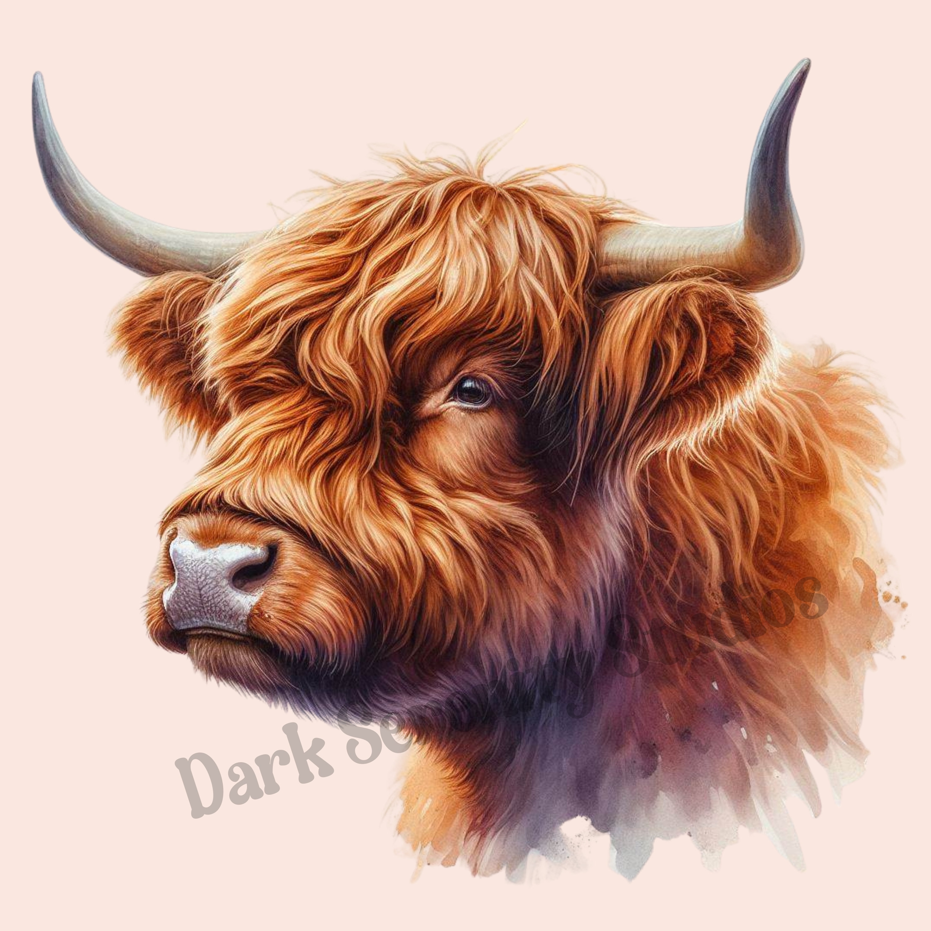 Highland Cow PNG Pack 3, Watercolor Highland Cow, Highland Cow Clipart ...