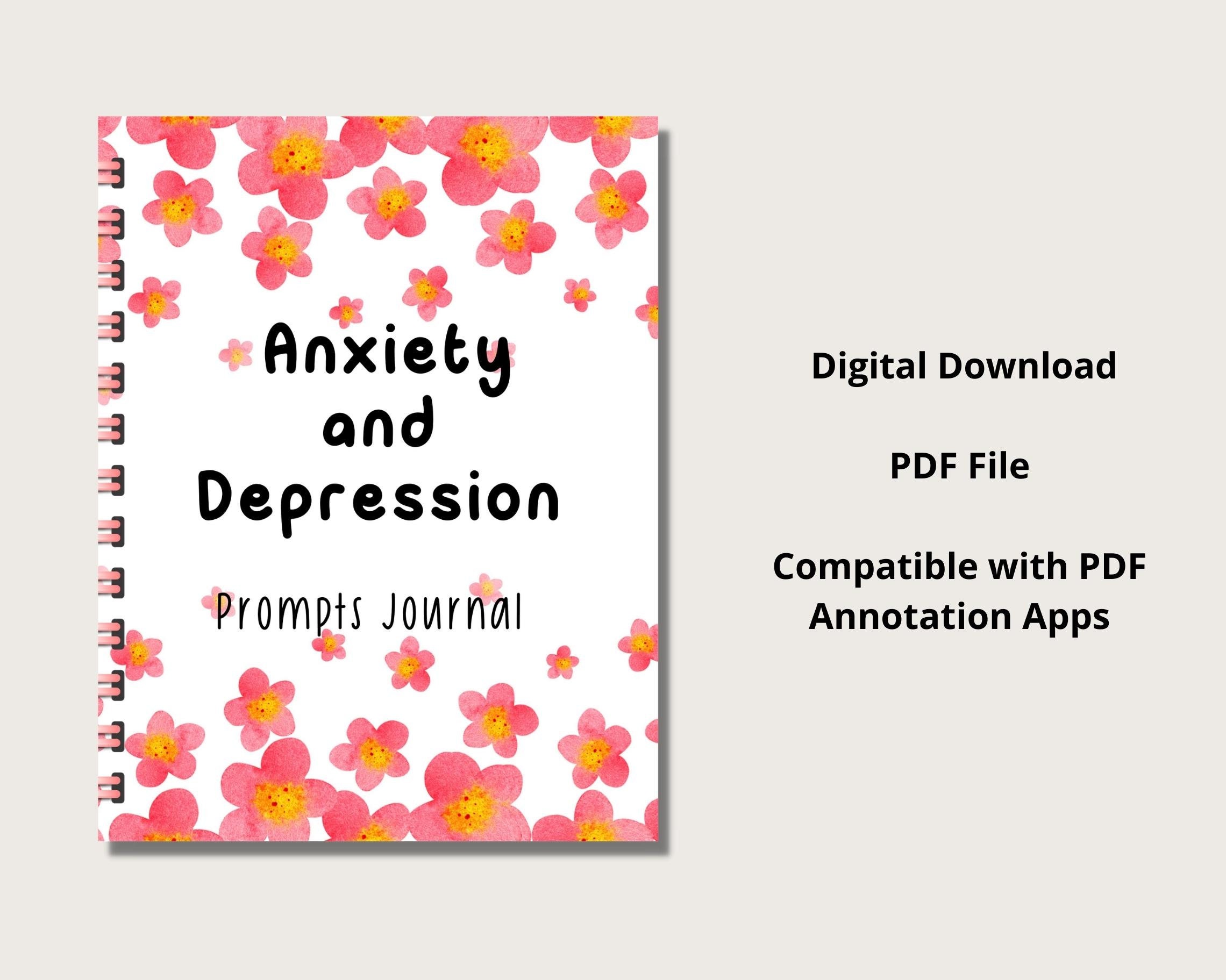 Digital Anxiety and Depression Prompts Journal, Self Care Journal, Anxiety Relief, Goodnotes ...