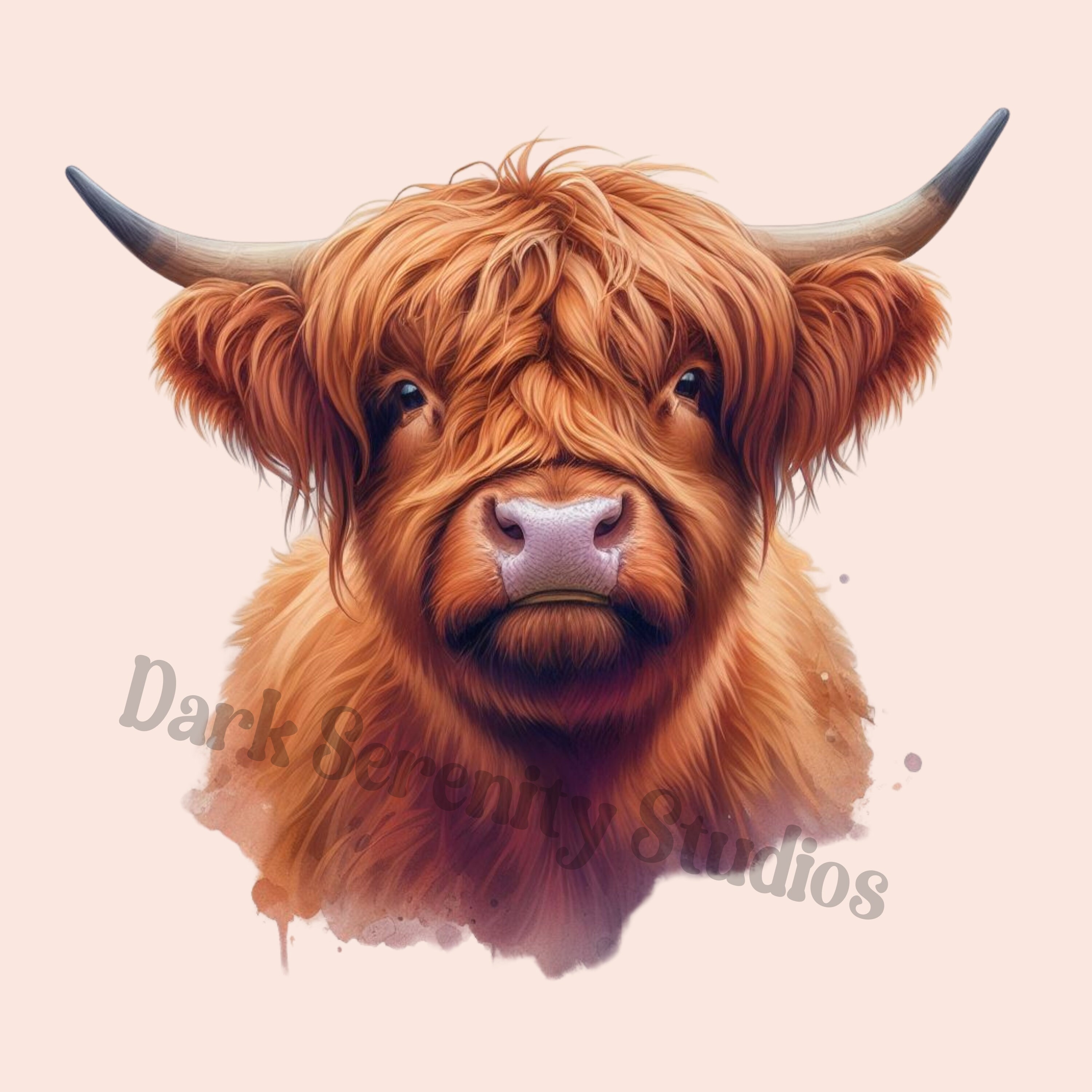 Highland Cow PNG Pack 3, Watercolor Highland Cow, Highland Cow Clipart ...