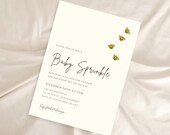 Bumble Bee Baby Sprinkle Invitation, Gender Neutral (Digital Template)