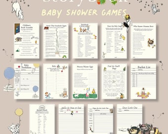 Whimsical Storybook Baby Shower Games - Instant Download - Digital Only - Printable