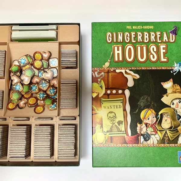 Gingerbread House Board Game Insert Etsy