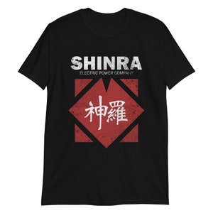 Shinra Electric Power Company Distressed T-Shirt - FF7 - Shinra - Cloud Strife - Sephiroth - Soldier - Materia - Tifa