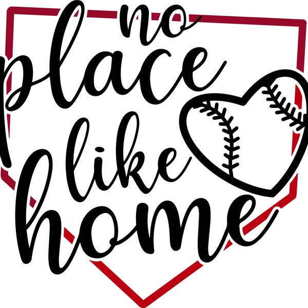 Baseball Design | No Place Like Home | SVG | PNG | AI