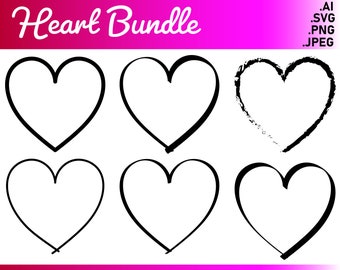 Heart SVG Bundle | Valentines SVG Bundle | Heart Designs | Love SVG | Heart Cricut Cutout