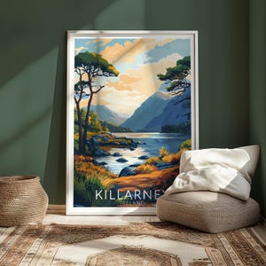Killarney Irland Poster, Resetryck med County Kerry, Digital Väggkonst