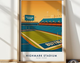 Highmark Stadium Poster – New York Football Wall Art Print | Minimalist Stadium Illustration
