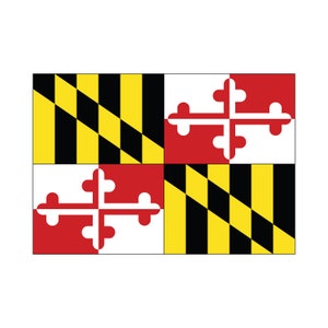 Padrão de bandeira do estado de Maryland - Bandeira de Maryland SVG, decoração e presente do orgulho de MD, arte exclusiva de MD para casa | escritório