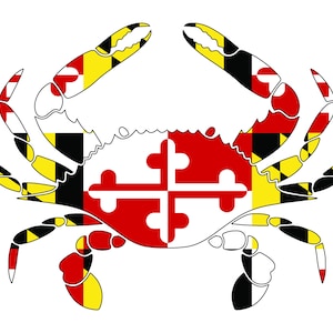 Maryland Crab | Crab Pride | Blue Crab | Maryland State Flag Pattern | Maryland Flag | MD SVG | Maryland Pride | MD