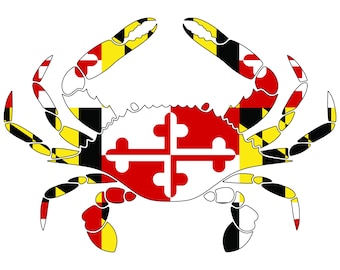 Maryland Crab | Crab Pride | Blue Crab | Maryland State Flag Pattern | Maryland Flag | MD SVG | Maryland Pride | MD
