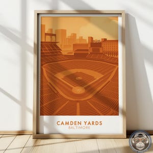 Camden Yards Stadium Poster, Baltimore Wall Art, Baseball Fan Gift, Print Decor, Baseball Dad, Fathers Day Gift