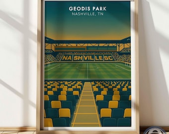 Geodis Park Poster – Nashville SC Stadium Print, Soccer Wall Art, Sports Decor