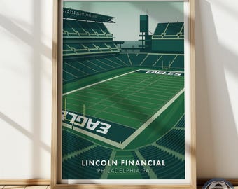 Lincoln Financial Field Poster | Philadelphia Football Stadium Print | Eagles-Inspired Wall Art