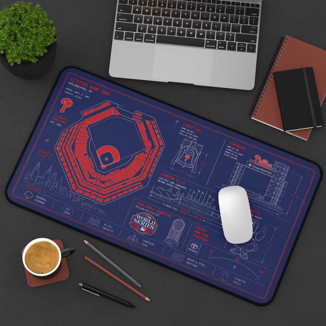 Citizens Bank Park Blueprint Desk Mat – Philadelphia Phillies Stadium ...
