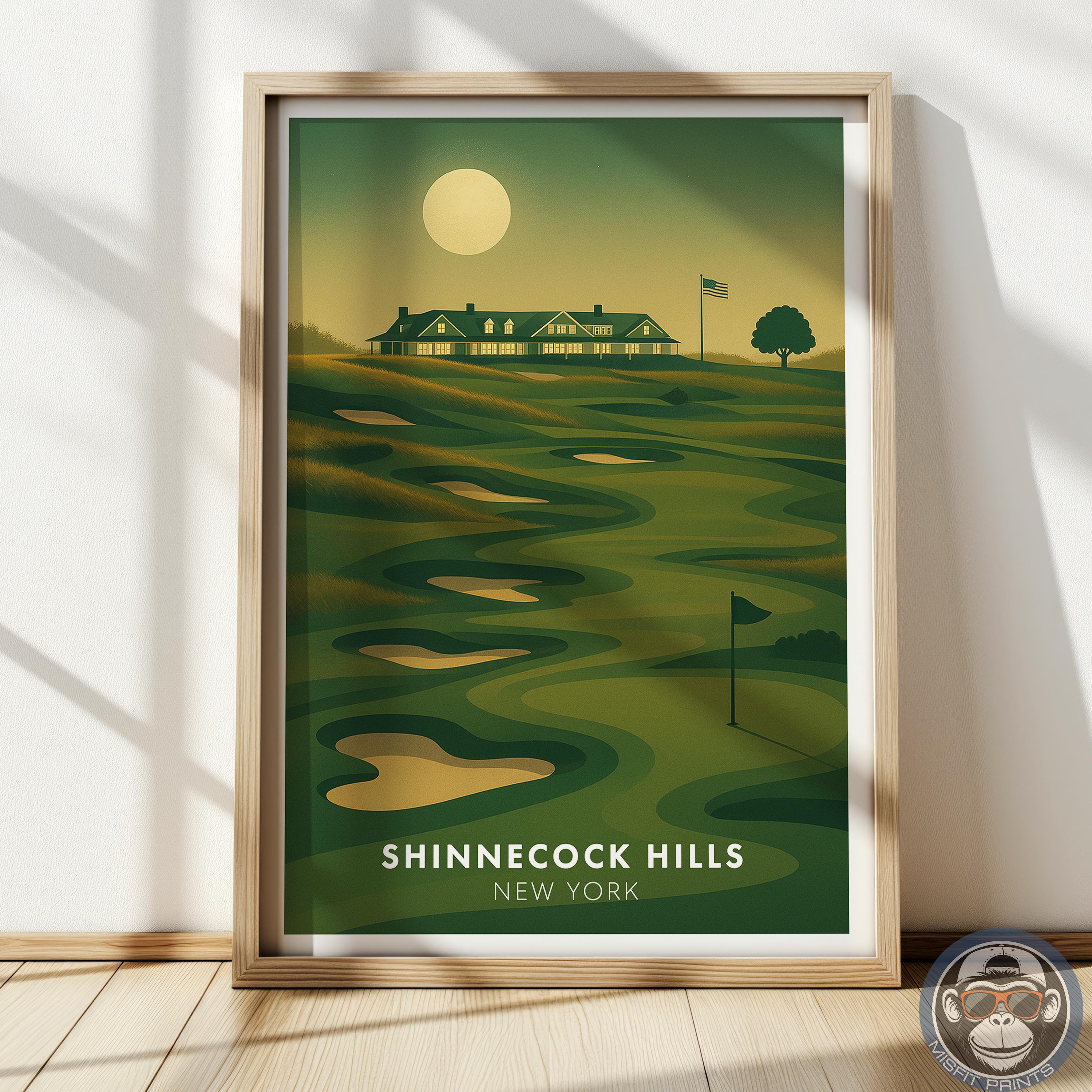 Shinnecock Hills Poster, Golf Course Print, Vintage Style Wall Art