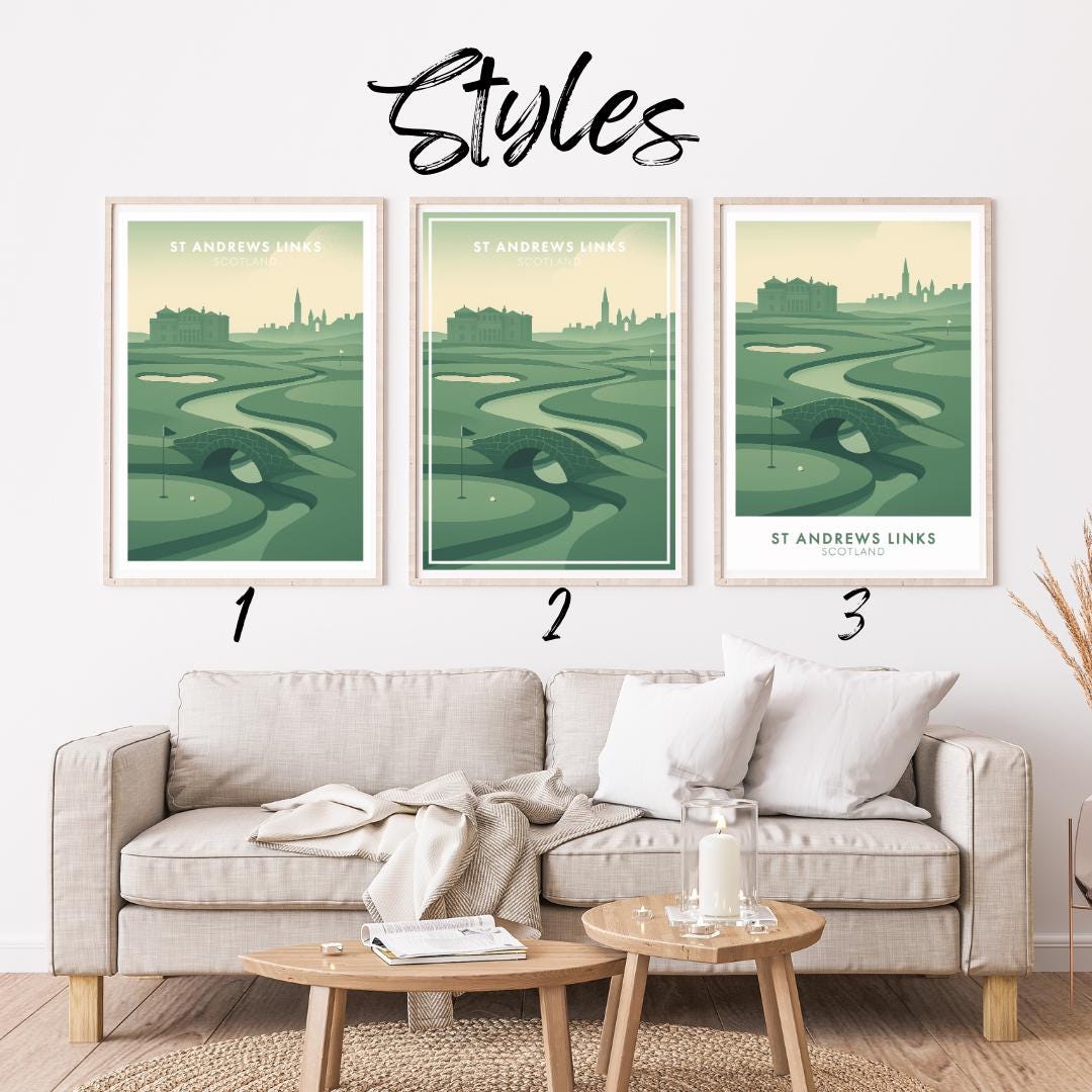 セントアンドリュースゴルフコースのヴィンテージポスター