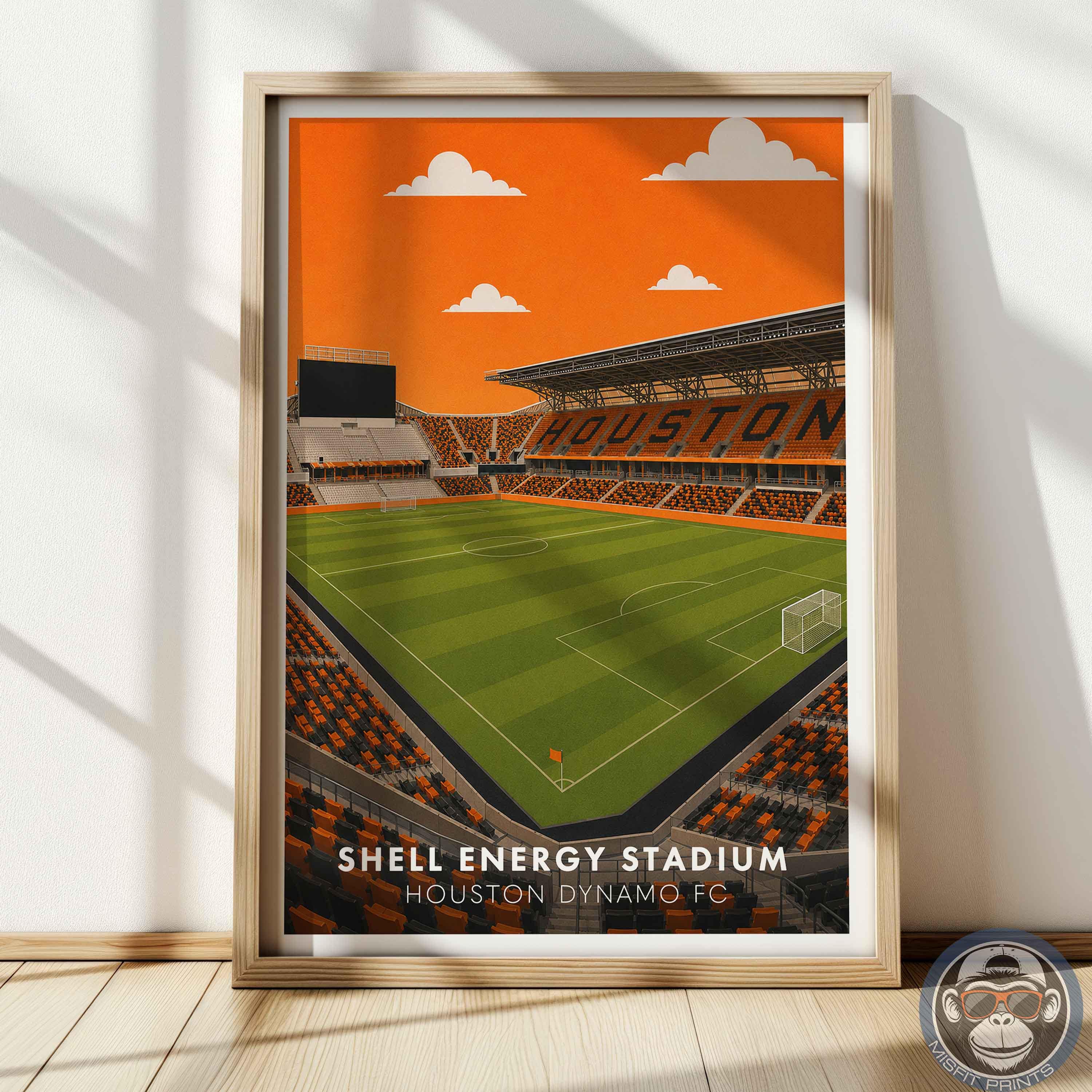 Shell Energy Stadium Poster – Houston Soccer Wall Art, Sports Decor - Etsy