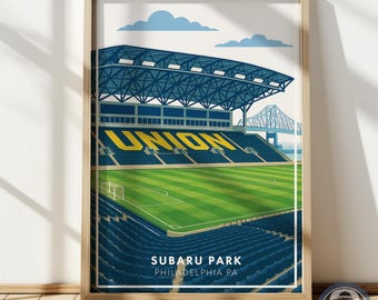Subaru Park Soccer Stadium Poster - Philadelphia Wall Art, Sports Print for Fans & Decor