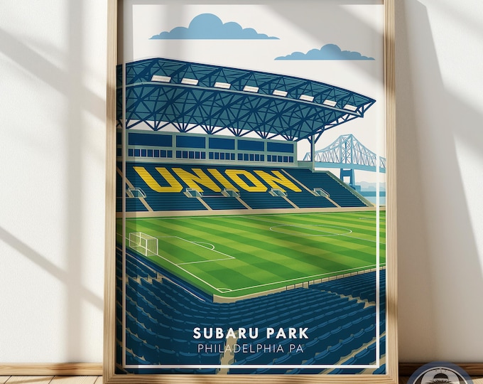 Subaru Park Soccer Stadium Poster - Philadelphia Wall Art, Sports Print for Fans & Decor