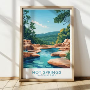 Hot Springs Arkansas | Arkansas Travel Wall Art | Printable Retro Wall Art for Home Decor & Collectors | AR001XP