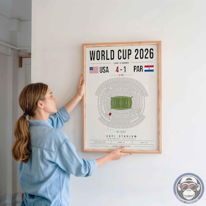 Custom 2026 World Cup Soccer Stadium Seat Map Print, Personalized Game Day Memory Poster image 16