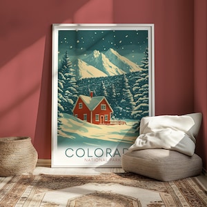 Colorado Wall Poster, Retro Colorado Wall Art Print, Colorado Travel Poster, Vintage Wall Art, Printable Wall Art, Retro Wall Art | CO002DD