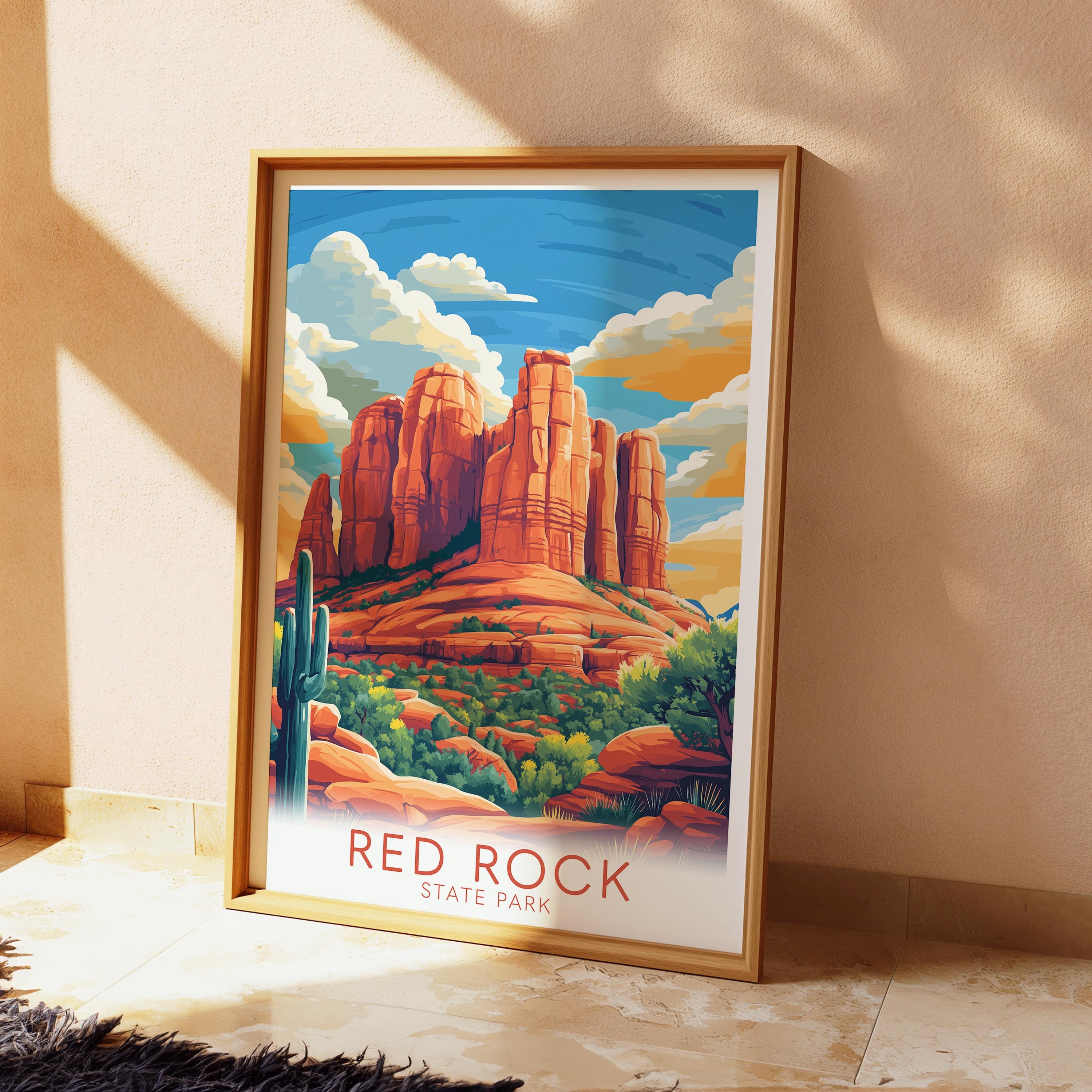 Vintage Red Mountain Az Print - Etsy