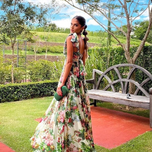 floral chiffon dress for wedding A-line Appliques and Beaded Cinderella Di Sparkly Gowns White Floral Chiffon Ruffle Gown