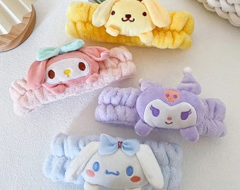 Diadema de spa peluda kawaii para el cuidado de la piel y el lavado facial / Linda diadema de maquillaje para el cabello para mujeres