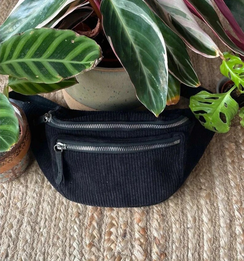 Bauchtasche Cord Waistbag Fanny Pack Schwarz