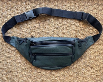 Bum Bag Fanny Pack Real Leather Olive