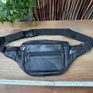 Bauchtasche Fanny Pack Echtleder Schwarz Bild 5