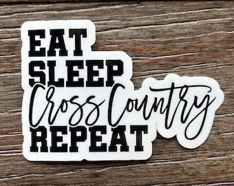 Cross Country Sticker, Cross Country Runner, Female Runner Gift, Male Runner Gift, Running Sticker, XC Sticker, Cross Country Bumper Sticker