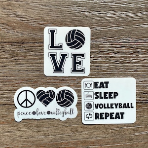 Stickers volley-ball pour bouteille d'eau, cadeaux volley-ball pour adolescente, lot d'autocollants volley-ball, cadeaux volley-ball pour équipe, autocollants sport