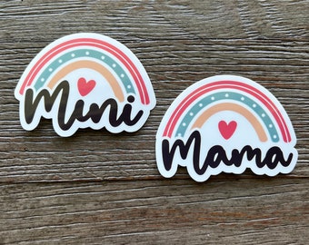 Mama and Mini Rainbow Sticker Pack: Mommy and Me Gifts