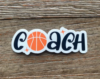Basketball Coach Sticker, Basketball Coach Gift for Him, Basketball Coach Thank You, Coach Gift Basketball, Basketball Stickers Water Bottle