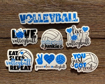 Pacote de adesivos de vôlei, adesivo de garrafa de água de vôlei, pacote de adesivos de vôlei personalizado, adesivos esportivos para filha, presente para filha