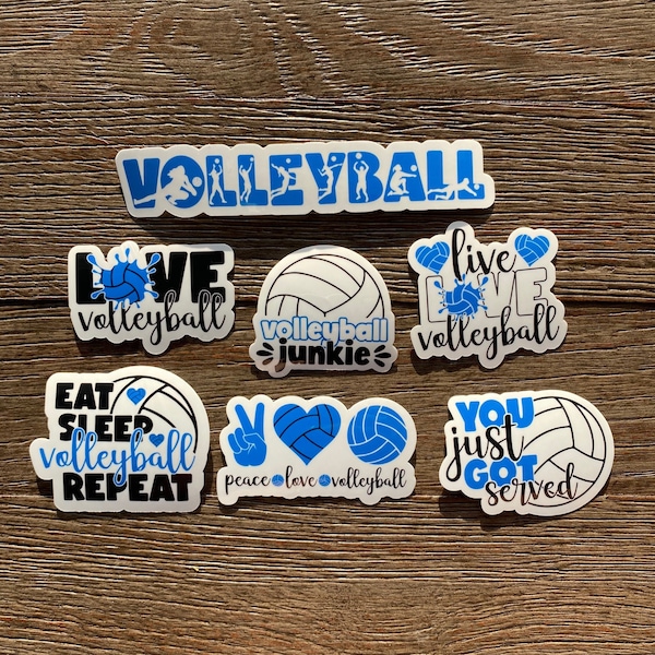 Volleyball Stickers Etsy