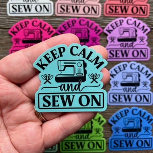 Keep Calm Stickers, Sewing Stickers, Seamstress Sticker, Quilting Stickers, Sewing Gifts for Mom, Gifts for Grandma, Sewing Machine Stickers