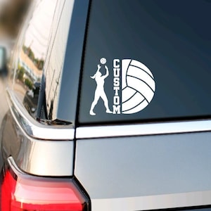 Volleyball Decal, Volleyball Car Decal, Volleyball Sticker for Car, Volleyball Gifts, Custom Volleyball Sticker, Personalized Sports Gifts