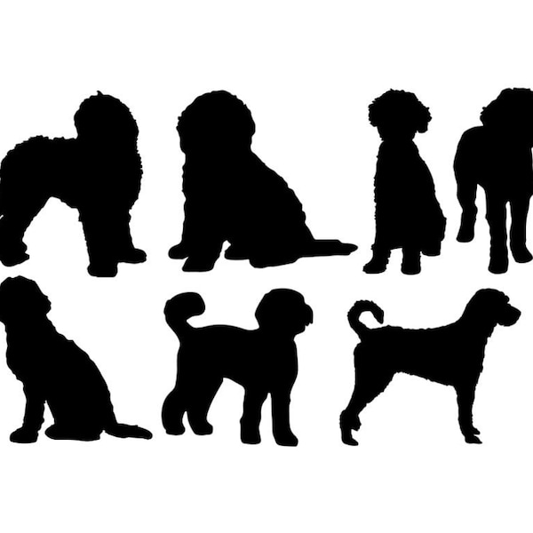 Goldendoodle Decal, Labradoodle Decal, Dog Breed Silhouette, Dog Car Decal, Dog Car Sticker, Dog Mom Gift, Dog Dad Gift, Doodle Dog Sticker