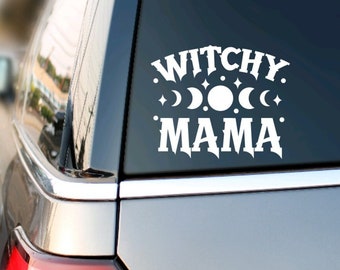 Witchy Mama Decal, Witchy Gifts, Funny Car Decal for Women, Vehicle Decals, Car Window Decals, Witchy Stickers, Waterproof, Witch Decal
