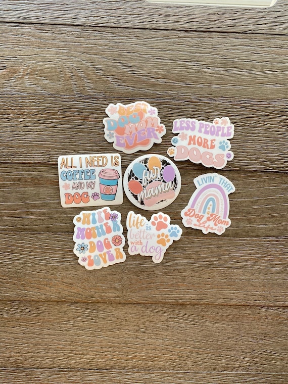 Dog Mom Sticker Pack, Fur Mom Stickers, Dog Stickers, Dog Mom Gifts for Wife, Water Bottle Sticker, Pet Stickers, Boho Pastel Sticker Pack