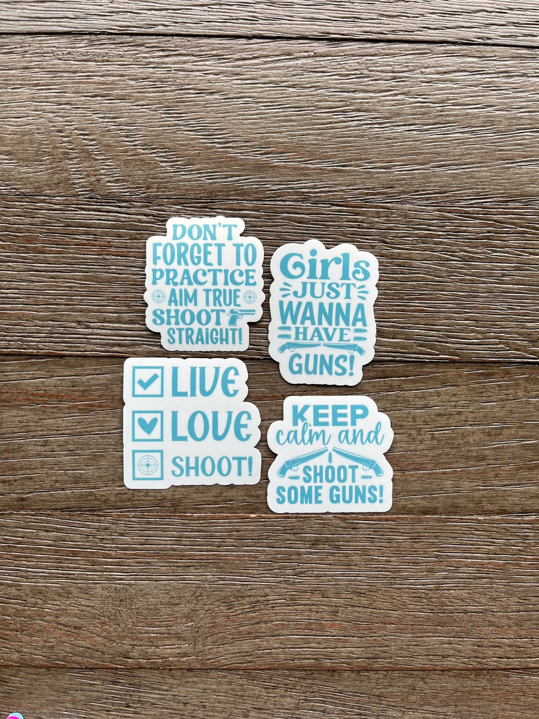 Girls and Guns Sticker Pack, Pistol Shooting, Girls Shoot Too, Pew Pew ...